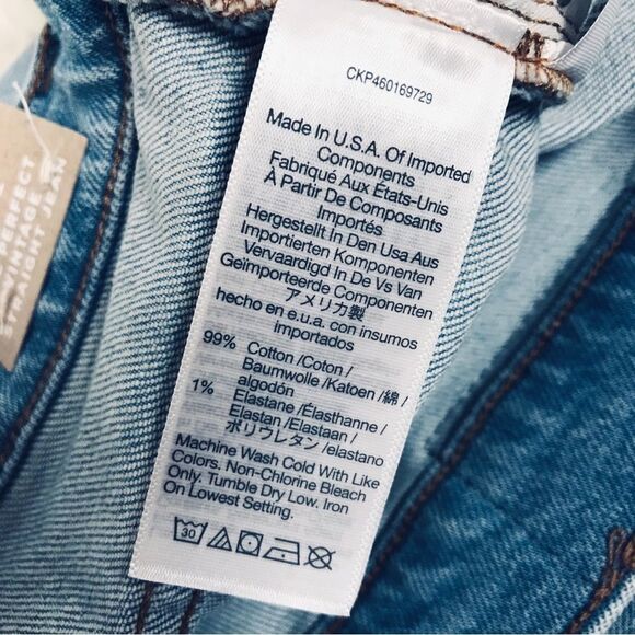 MADEWELL The Perfect Vintage Straight Jean Shorts‎ Midi Bermuda Size 31 New - Picture 6 of 14